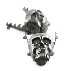 Skull Cowboy Boot Tips .925 Sterling Silver
